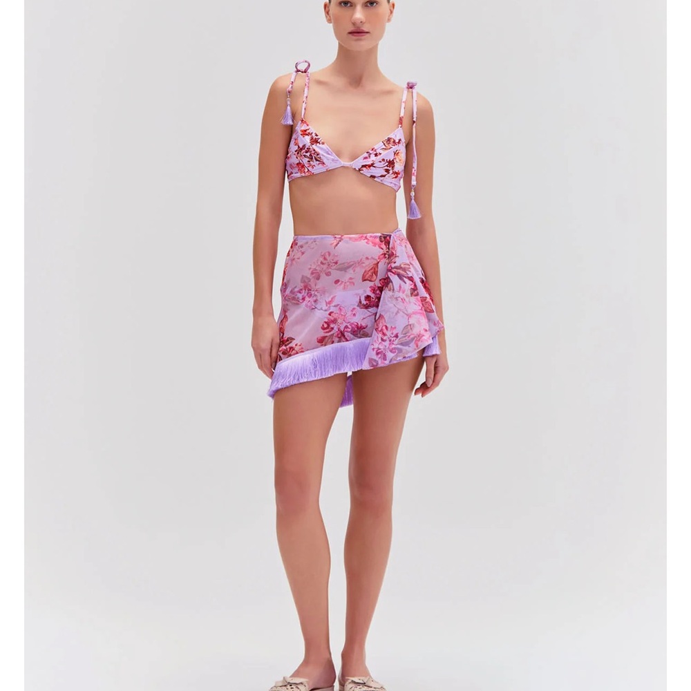 PatBO Floral Purple Skirt